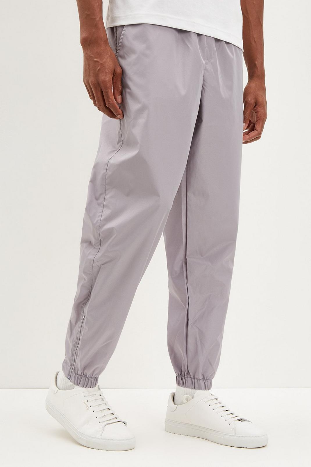 Light grey Tech Zip Hem Trousers image number 1