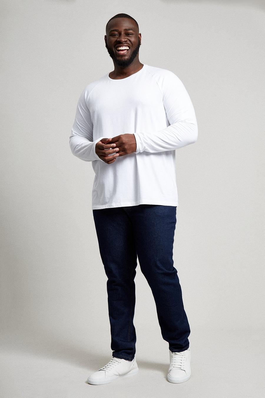 Plus Tapered Rinse Jeans