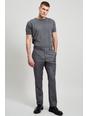 115 Grey Semi Plain Wool Suit Trouser
