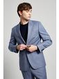564 Light Blue Texture Wool Suit Jacket