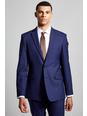 Skinny Fit Royal Blue Merino Wool Suit Jacket