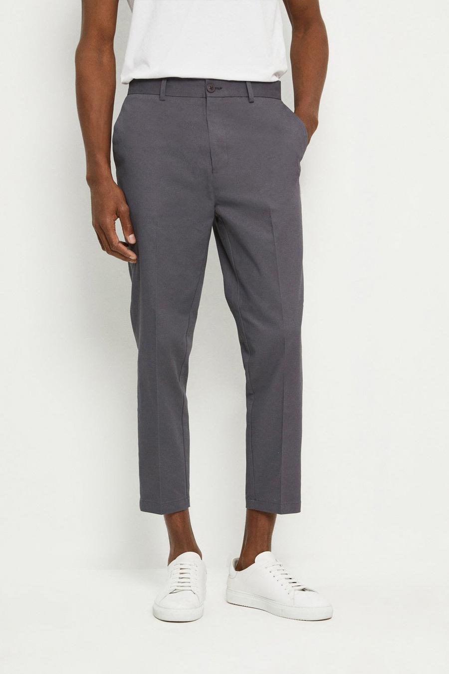 Tapered Stretch Chino Trousers