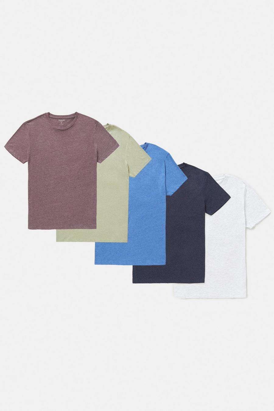 Regular Assorted Colour T-Shirt 5 Pack 