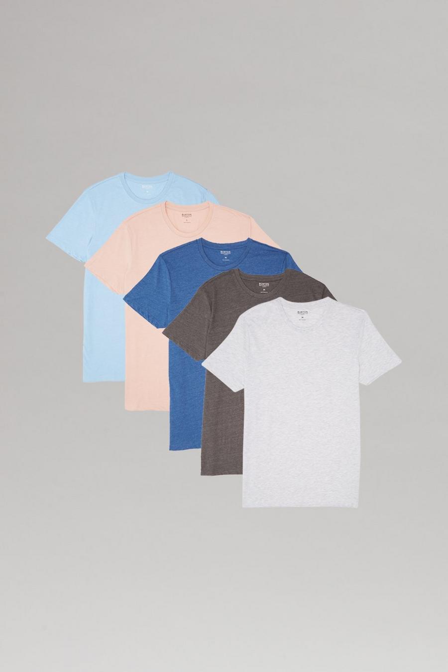 Regular Assorted Colour T Shirt 5 Pack