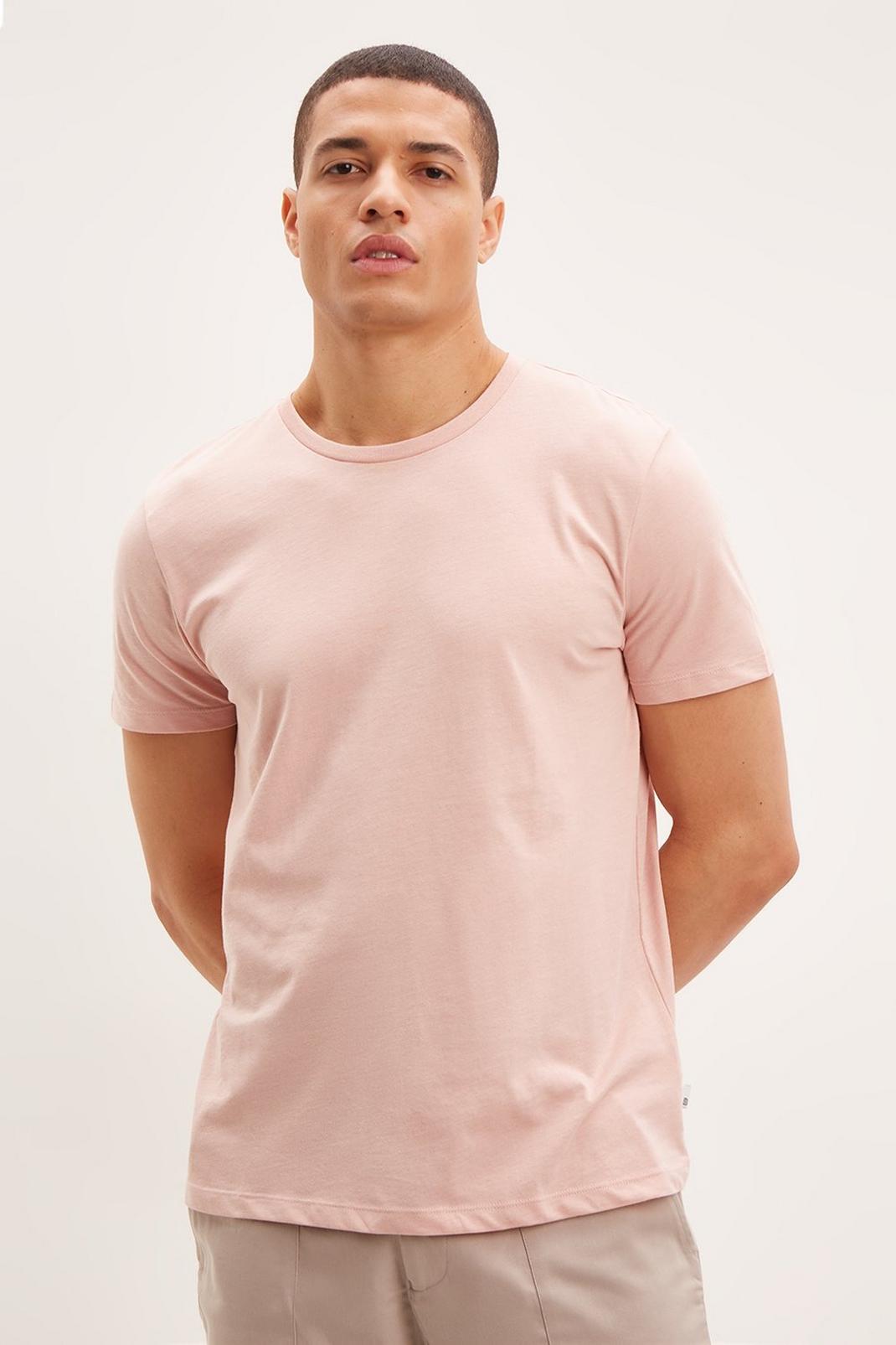 790 Slim Fit Coral Pink Organic T-Shirt image number 1
