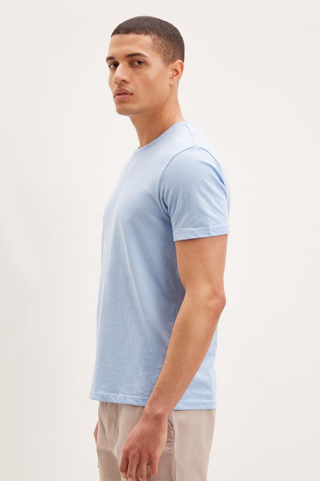 106 Regular Fit Chambray Blue Short Sleeve Organic T-Shirt image number 1