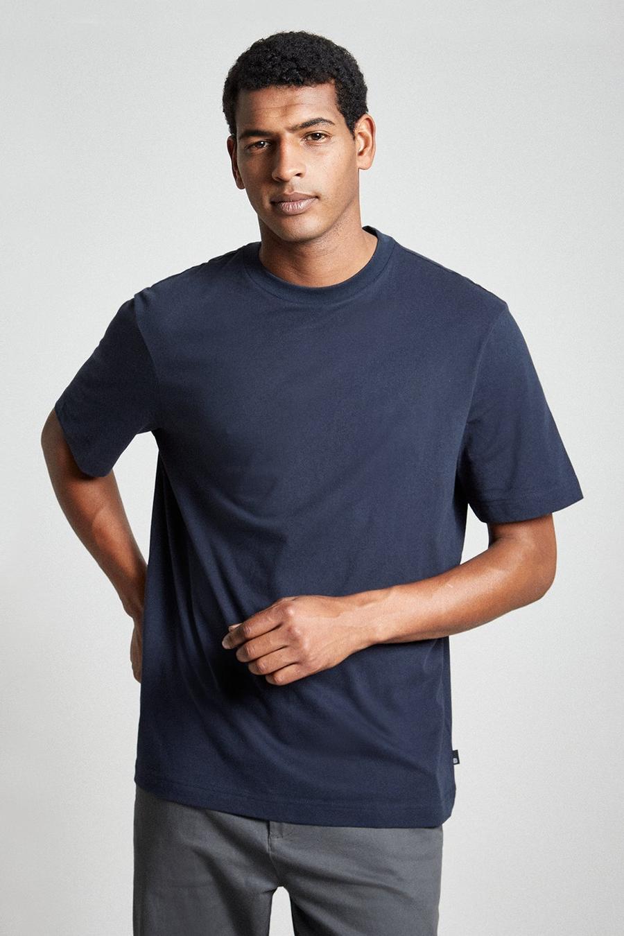 Short Sleeve Navy Oversize Organic T Shirt