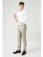 Grey Slim Fit Neutral Stripe Trouser