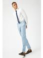 106 Slim Blue Cotton Sateen Trouser