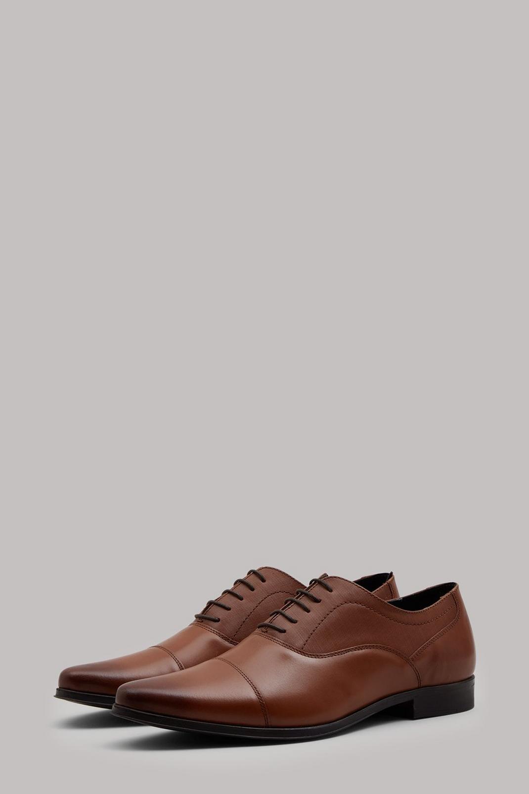 166 Leather Toe Cap Oxford Shoes image number 2