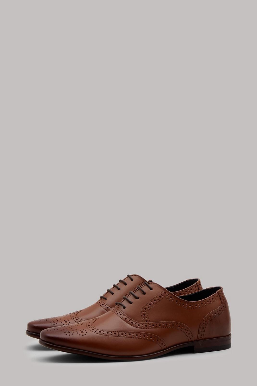 166 Leather Brogue Shoes image number 2