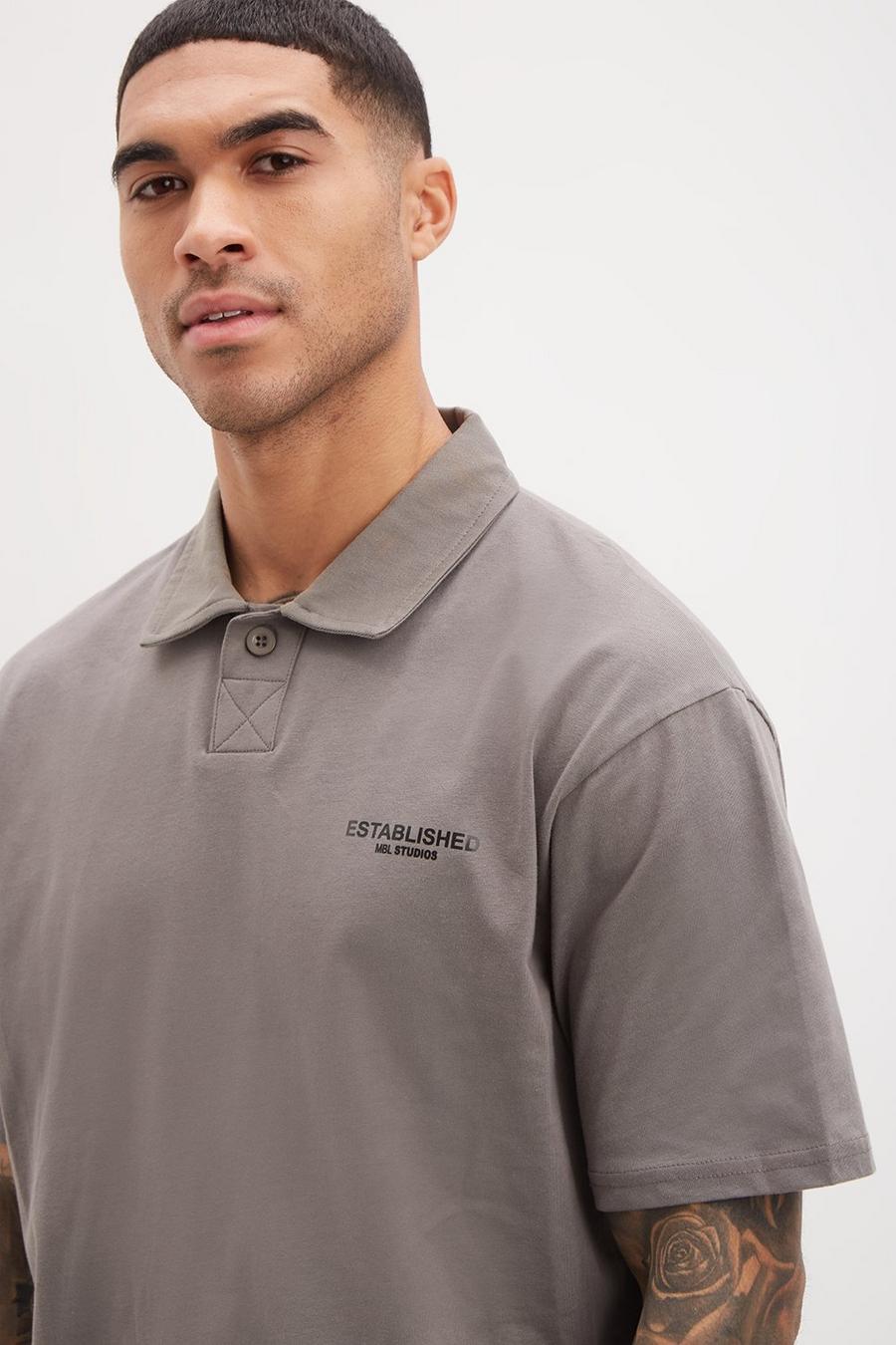 Ss Mbl Oversized Rubgy Polo