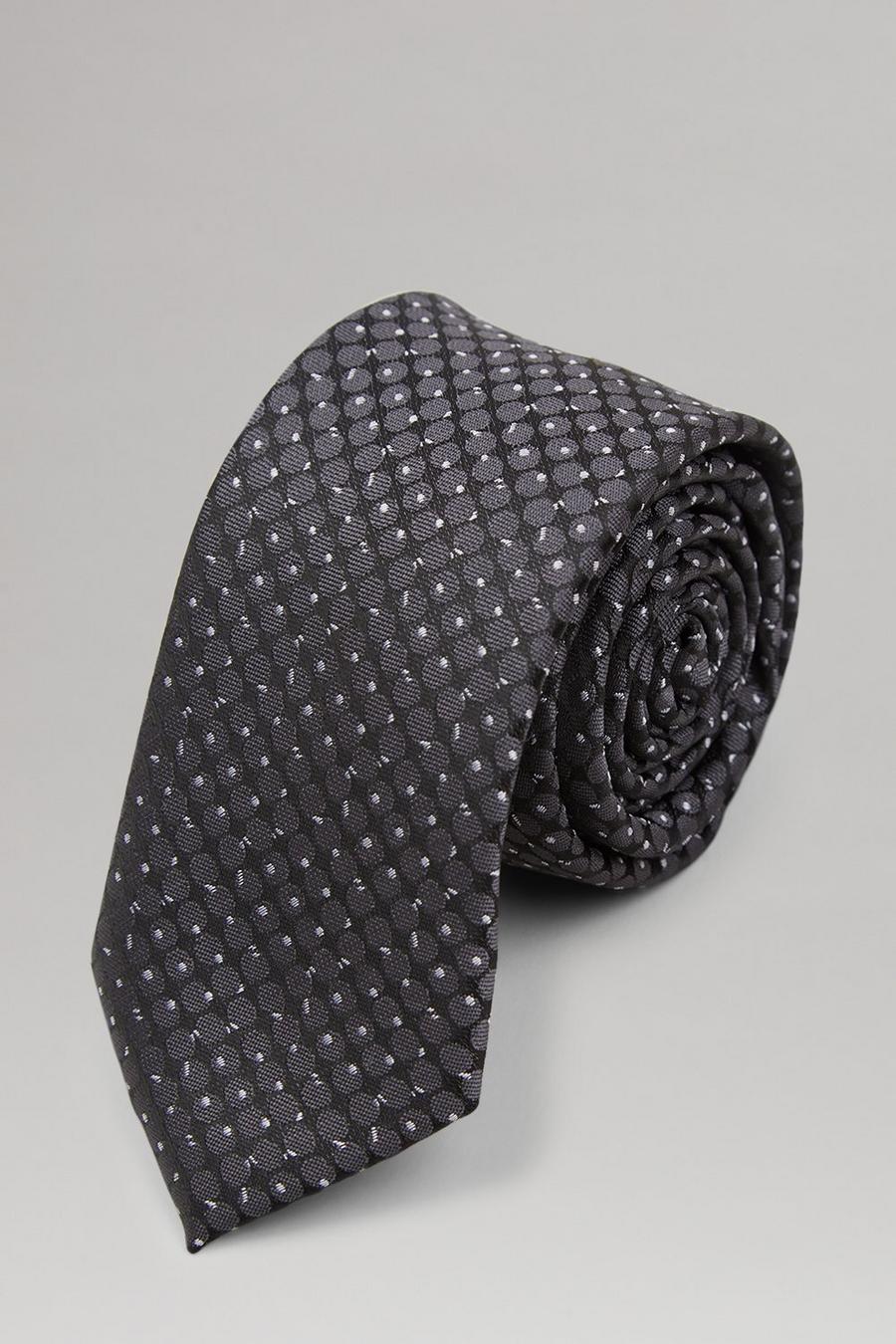 Black and Grey Large Scale Geo Tie