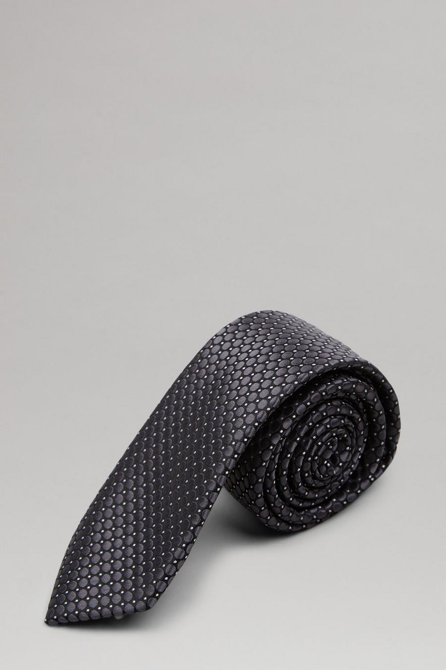 Black And Grey Jacquard Tie