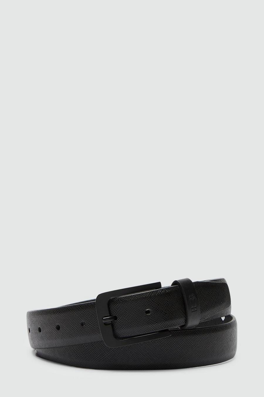 Black Texture Strap Belt