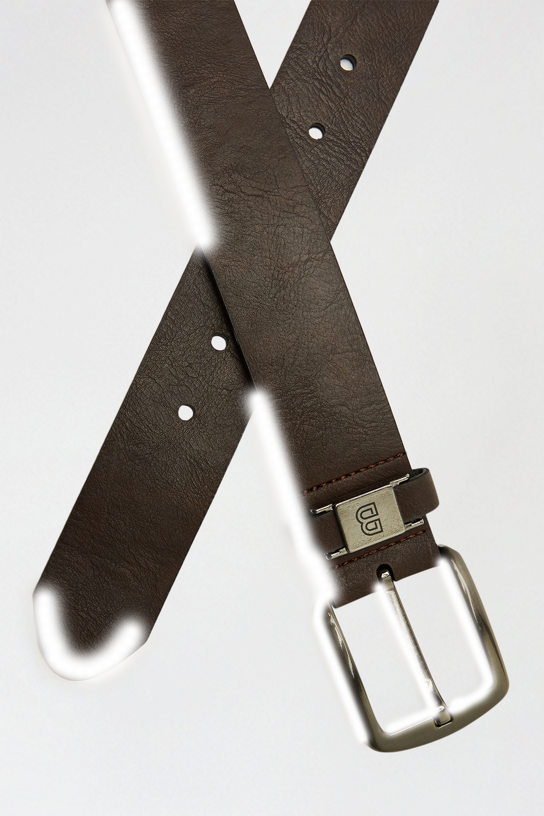 109 Brown Metal Tab Keeper Belt image number 2