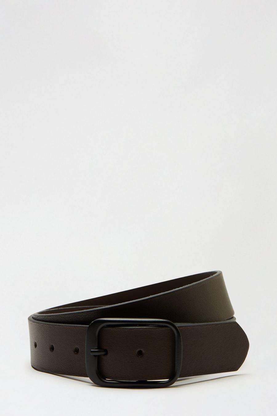 Leather Brown Loop Buckle Belt