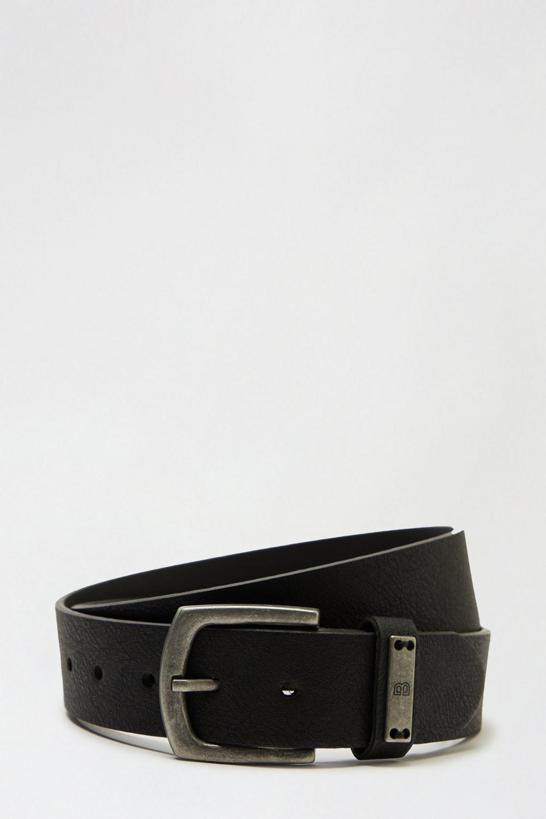 Black Double Keeper With Tab Belt image number 1