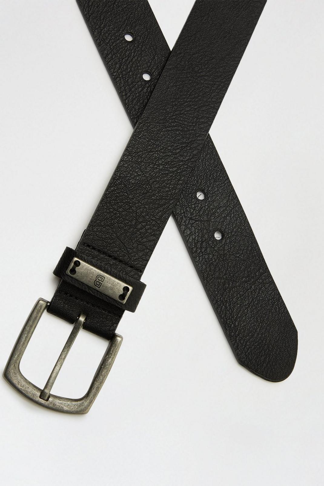 105 Black Double Keeper With Tab Belt image number 2