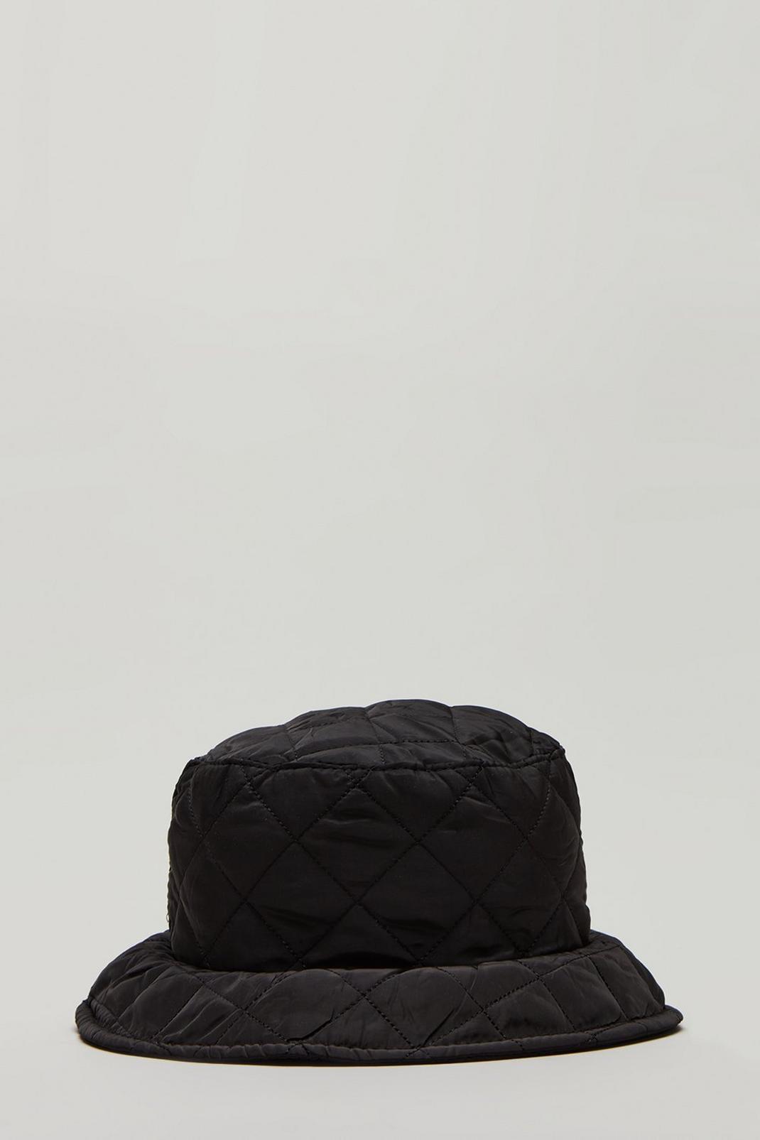 105 Black Quilted Nylon Bucket Hat image number 1