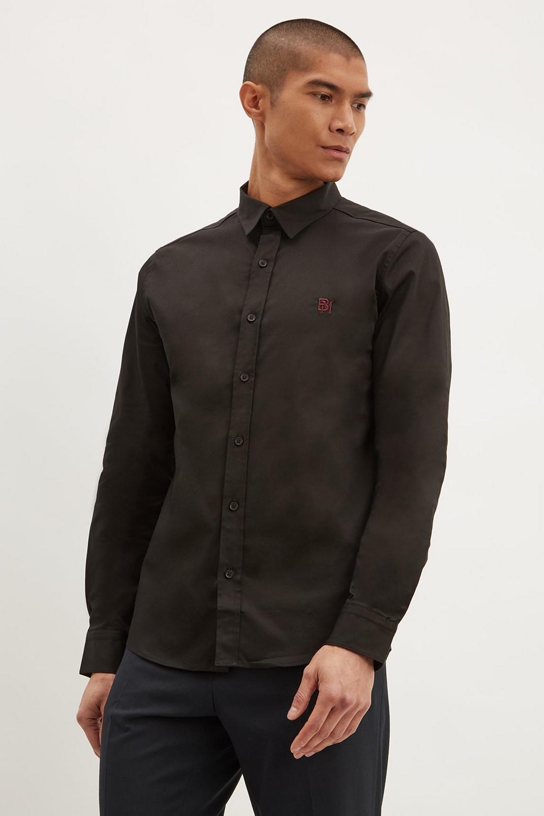 105 Long Sleeve Embroidered Twill Shirt image number 1