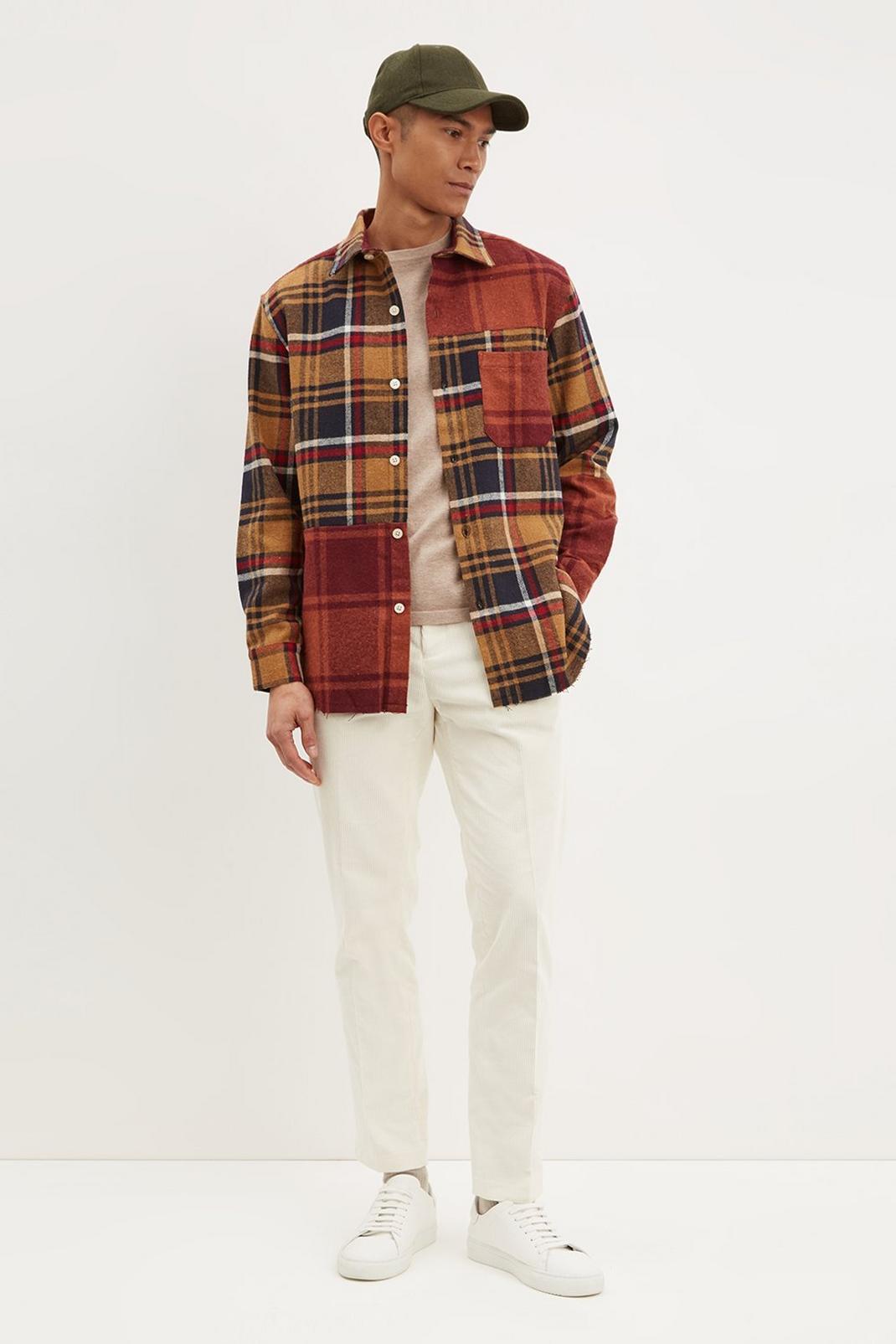 165 Mix And Match Check Overshirt image number 2