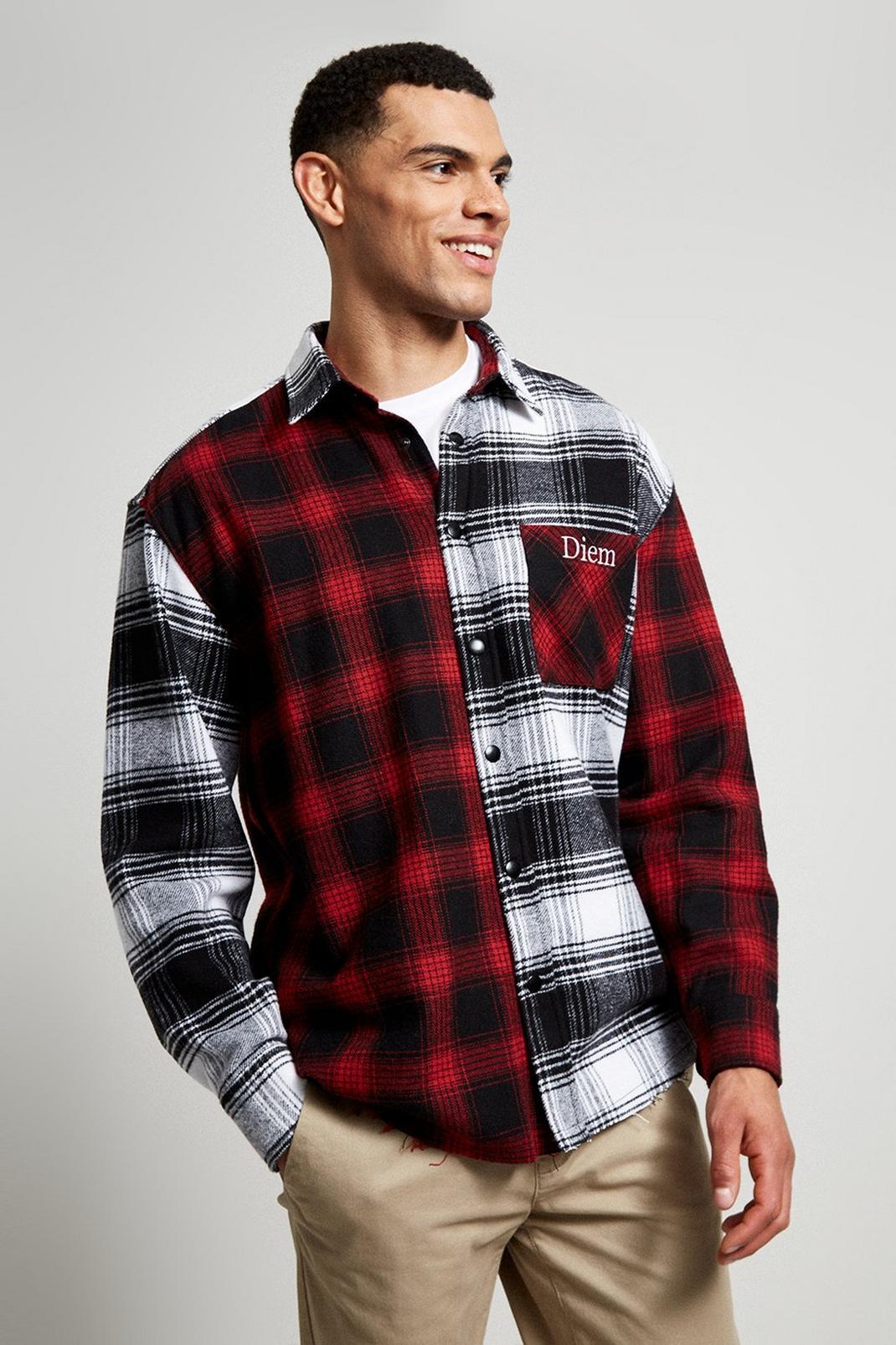 157 Mix And Match Check Overshirt image number 1