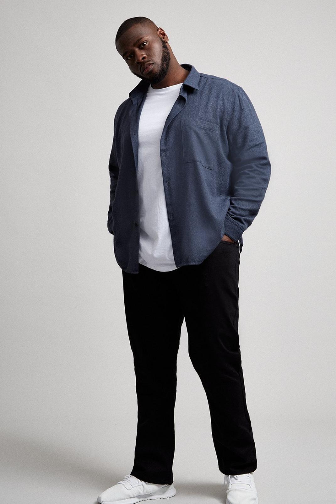 106 Plus And Tall Wool Look Overshirt image number 2