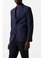 106 Slim Blue Scratchy Check Suit Jacket