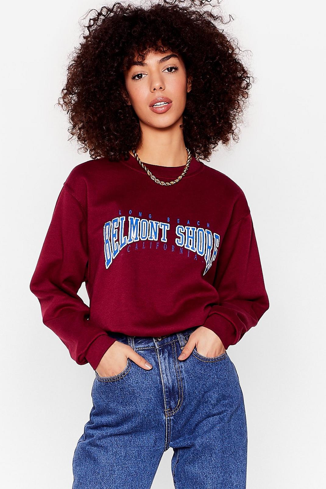 Burgundy Country Club Graphic Sweat image number 1