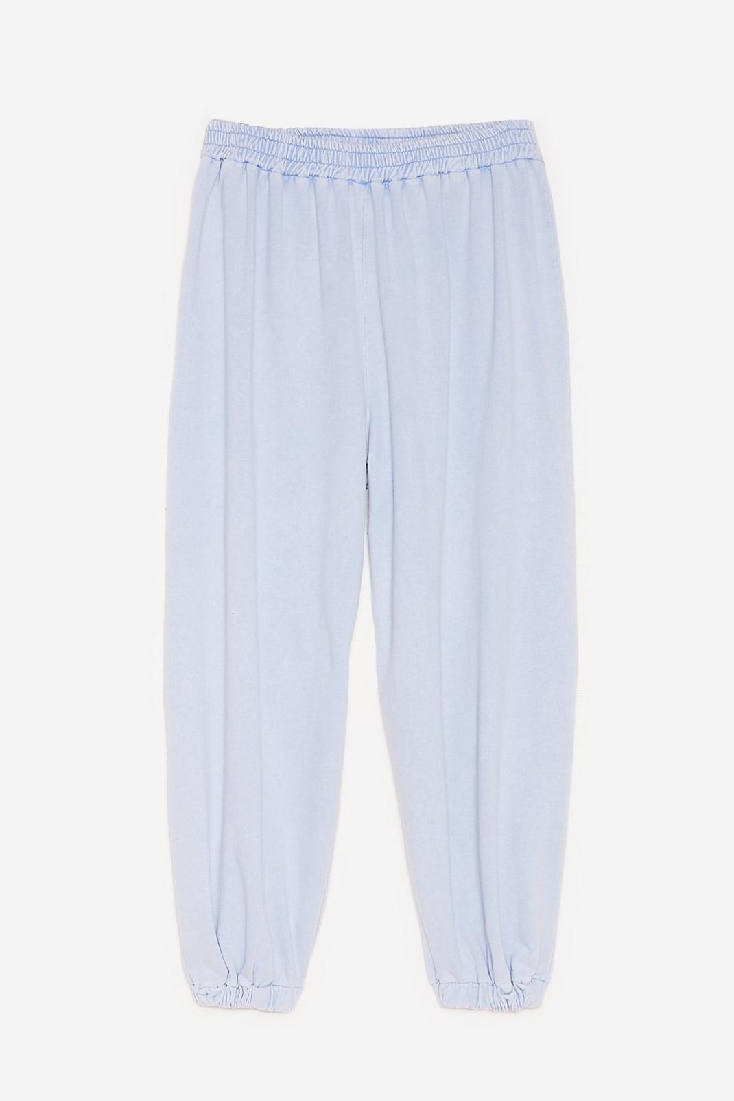 Grande Taille - Pantalon de joging ample délavé à l'acide Pas de place acide, Washed blue image number 1