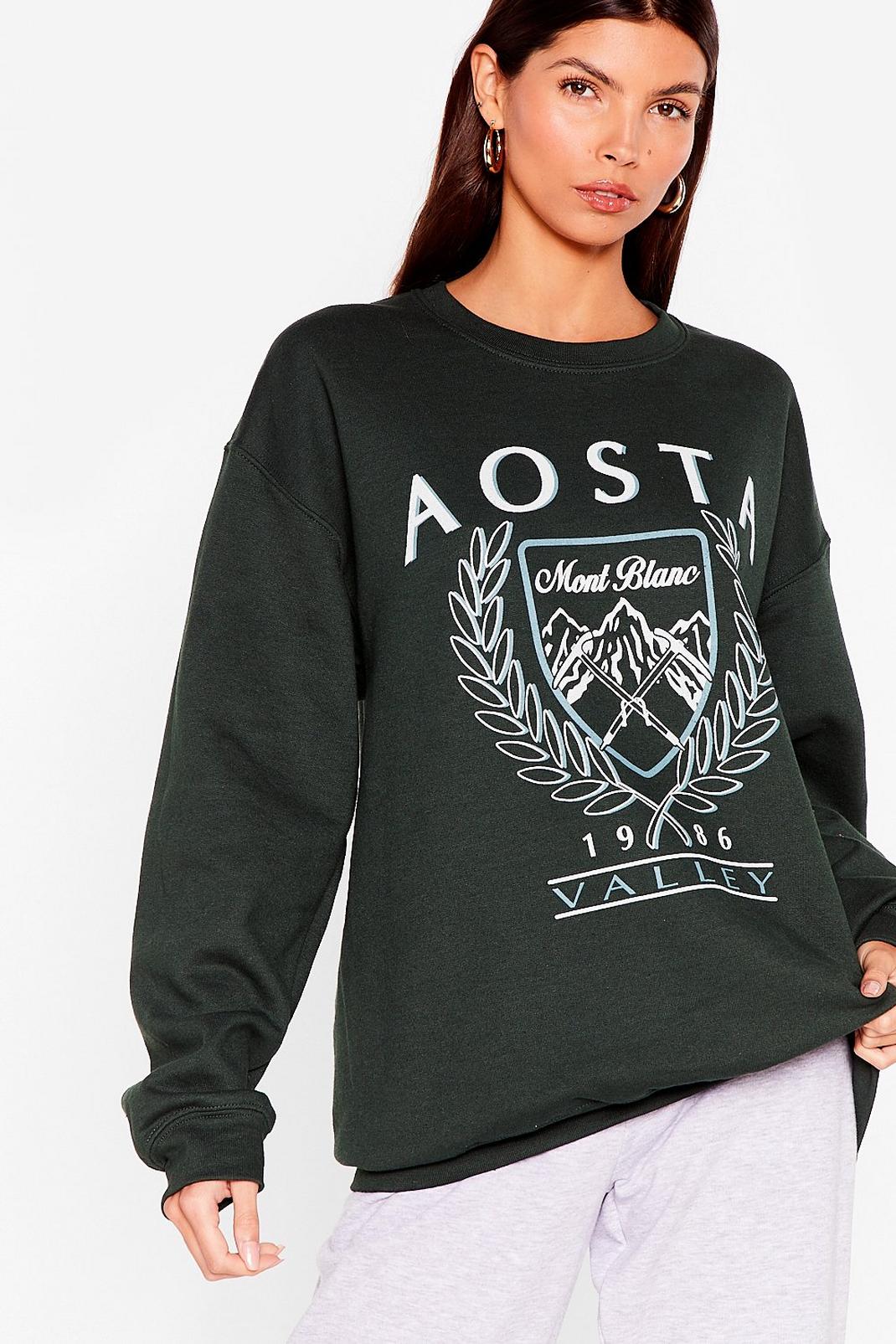 Forest Aosta Valley Oversized Graphic Sweatshirt image number 1
