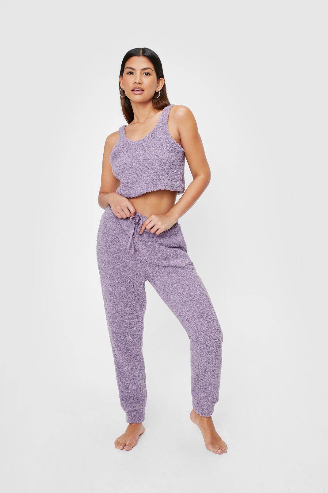 Mauve Knit's Our First Choice Crop Top and Jogger Set image number 1