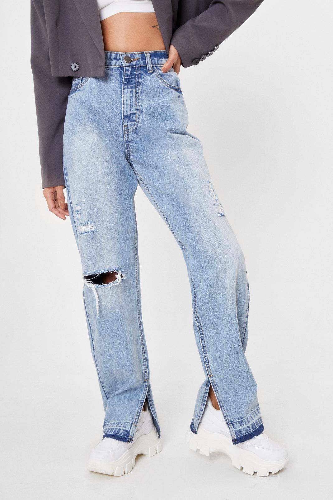 424 Petite Distressed Split Hem Jeans image number 2