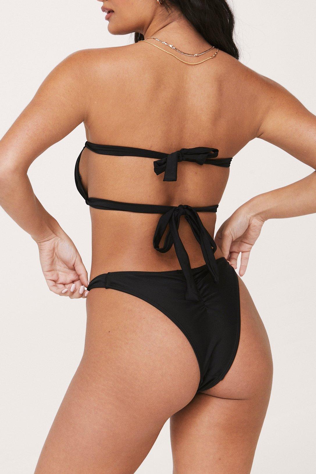 Cut out hot sale side bandeau swimsuit