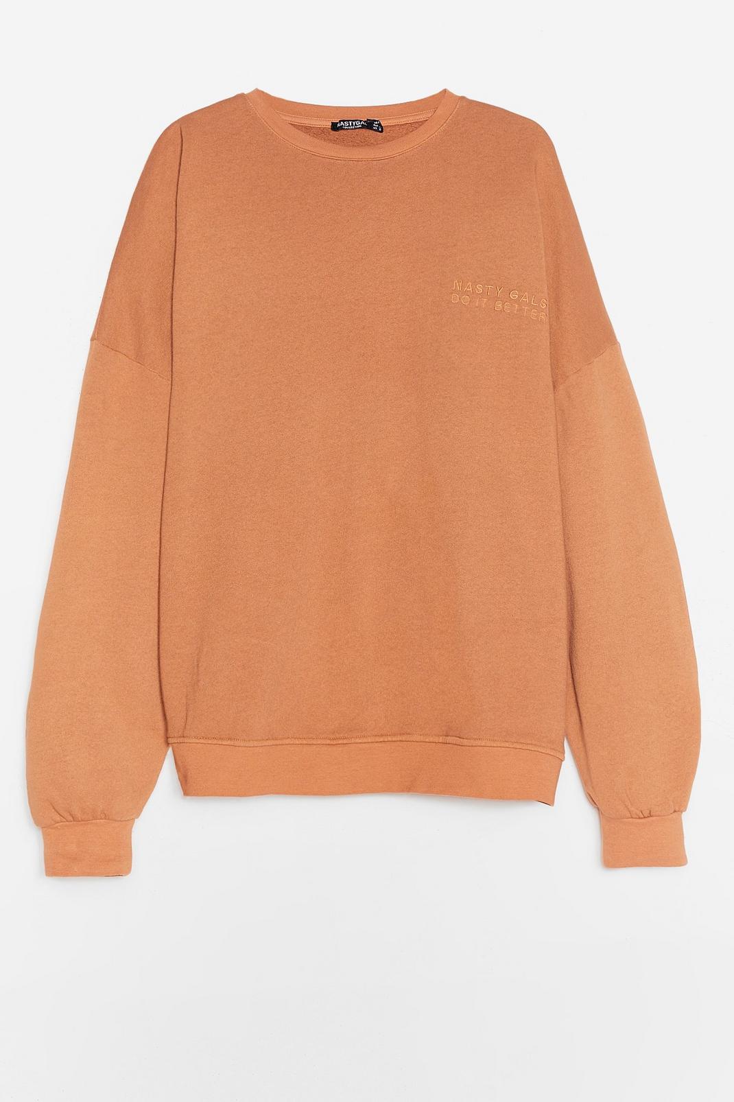 Oatmeal Nasty Gal Be the Best Oversized Sweatshirt image number 1