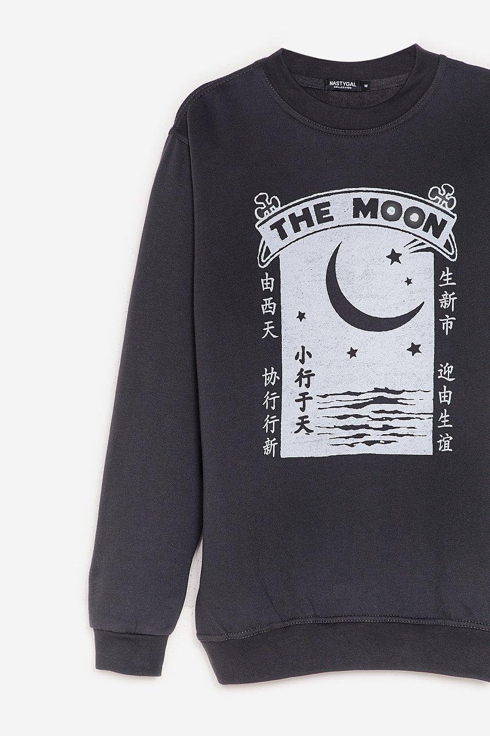 Moon best sale graphic sweatshirt