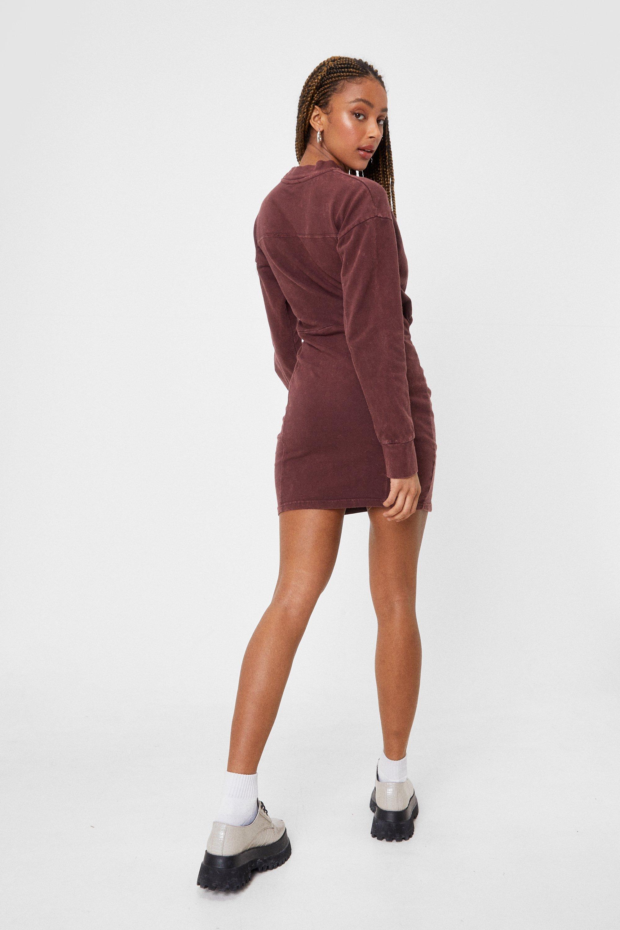 Fitted sweatshirt dress online