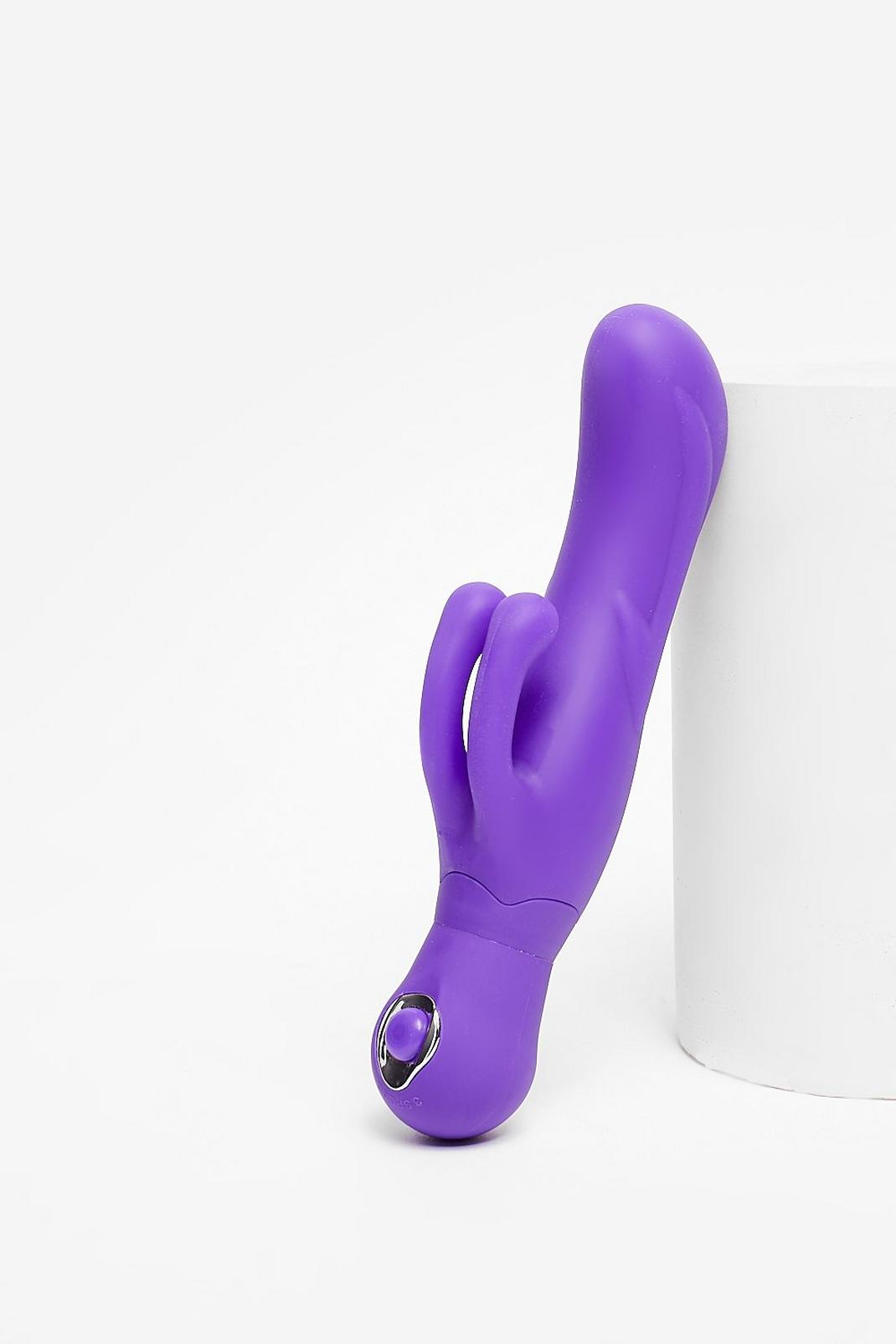 Purple Silicone Rabbit Shaft and Clitoral Vibrator image number 1