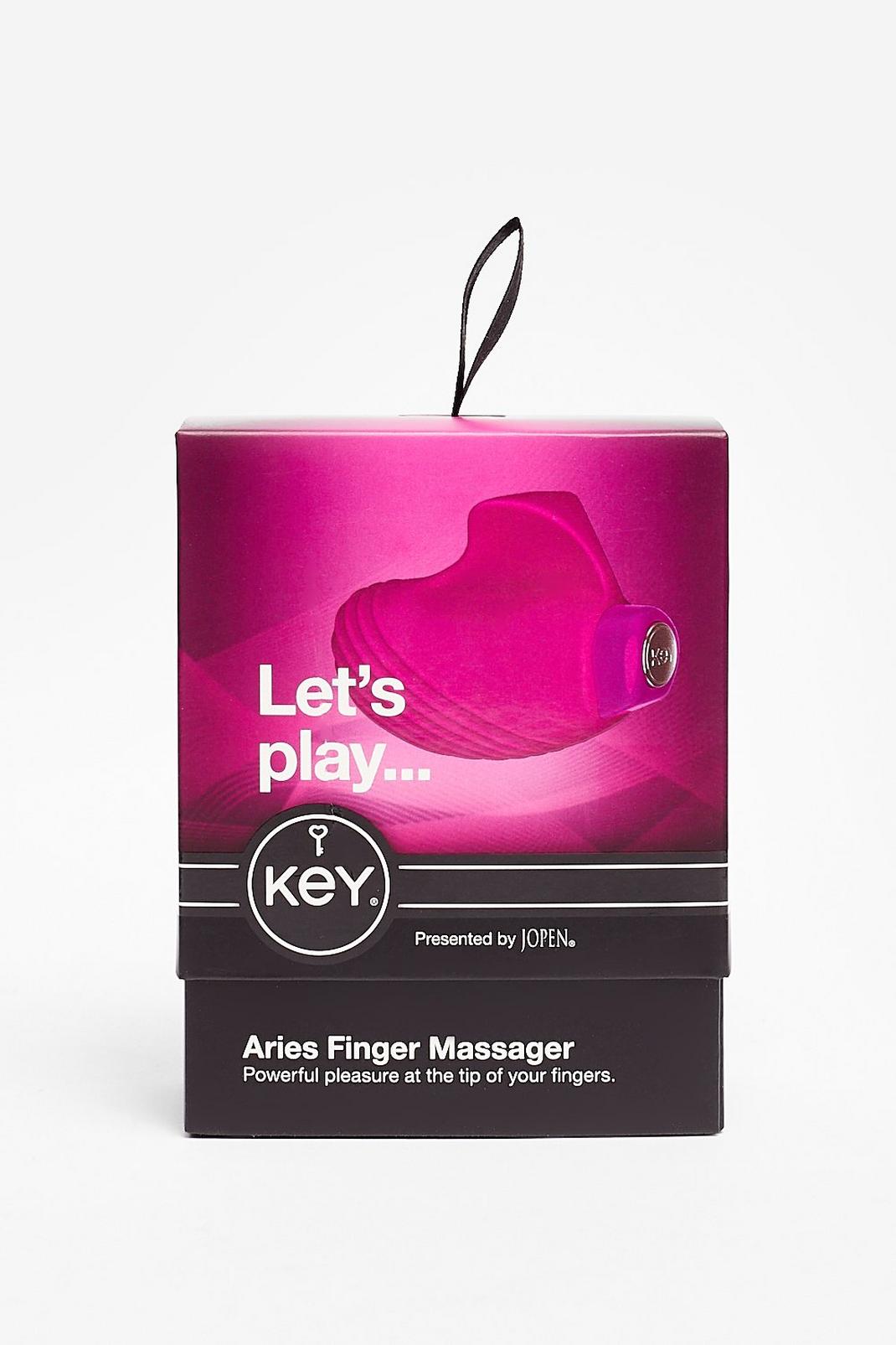 Pink Finger Massager 5-Setting Vibrator image number 1