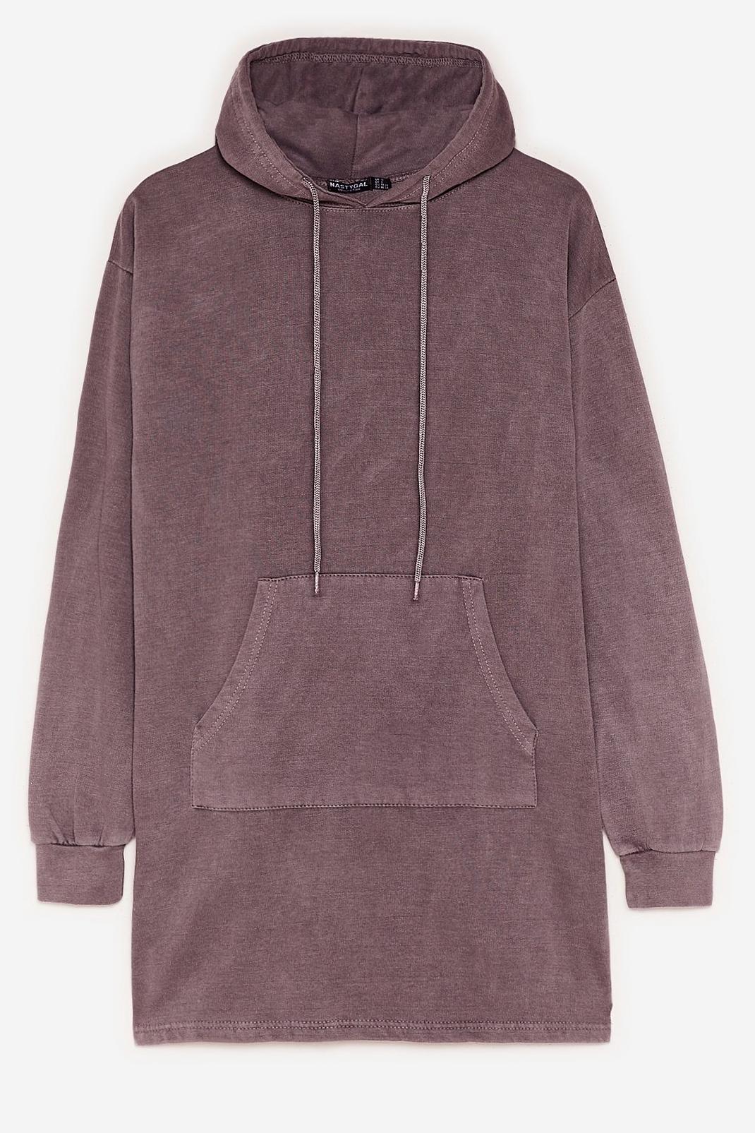 Chocolate Pull Over Oversized Hoodie Dress image number 1