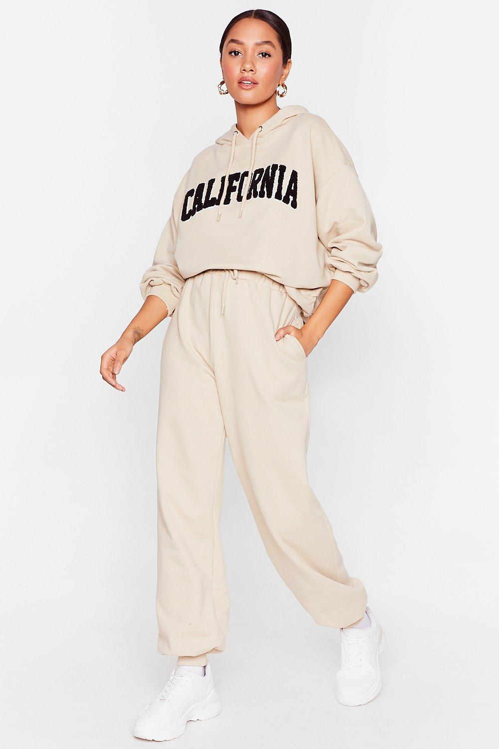 California Graphic Oversized Hoodie and Sweatpants Set
