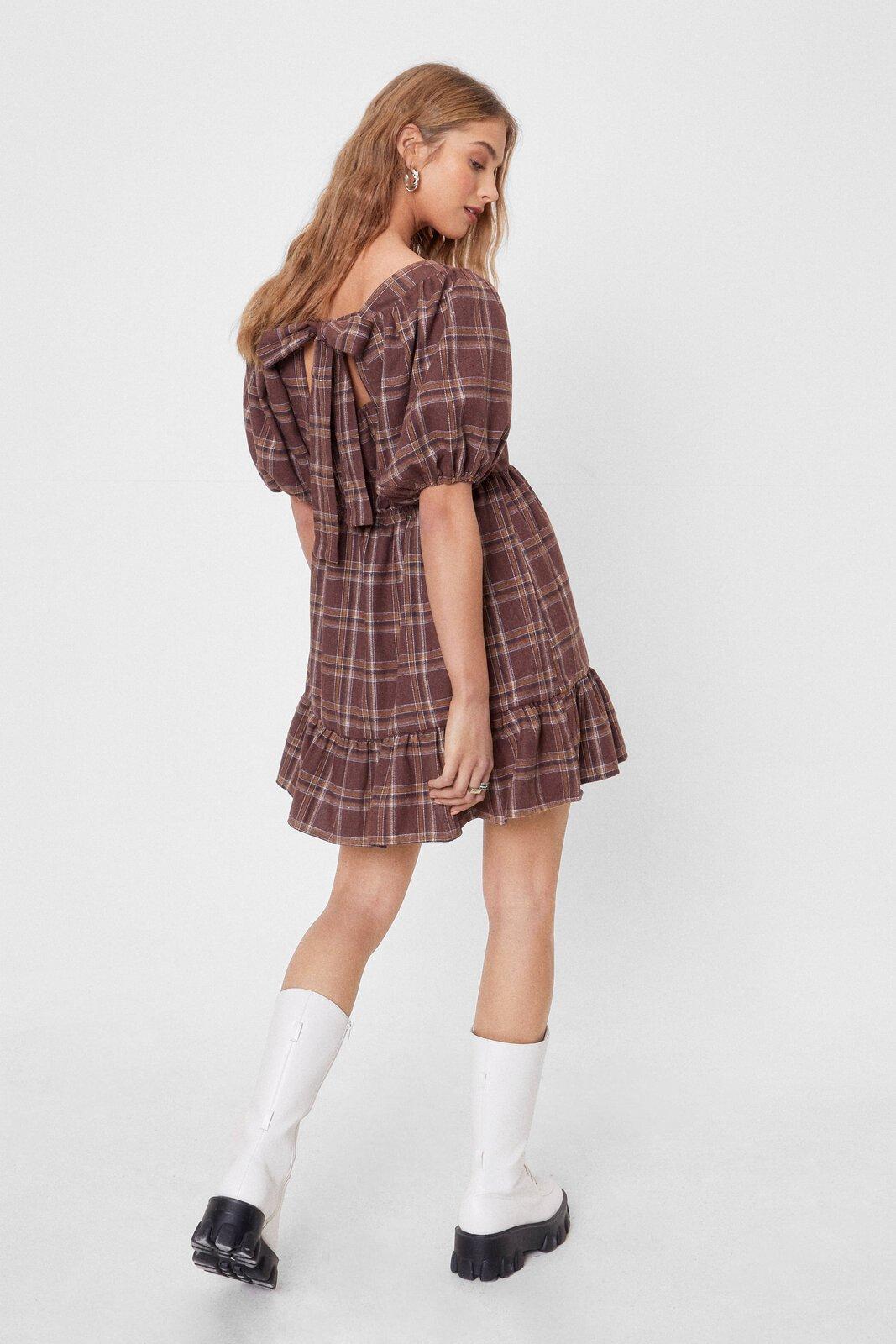 Plaid 2025 smock dress