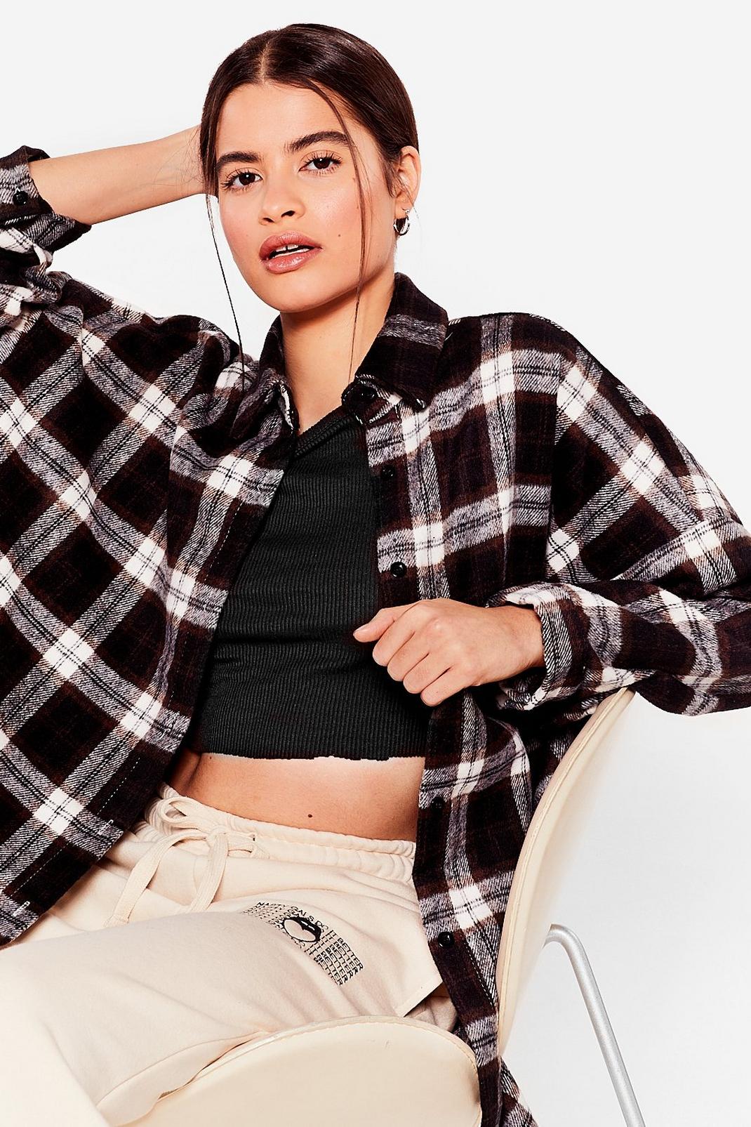 Grid You Know Oversized Check Shirt | Nasty Gal