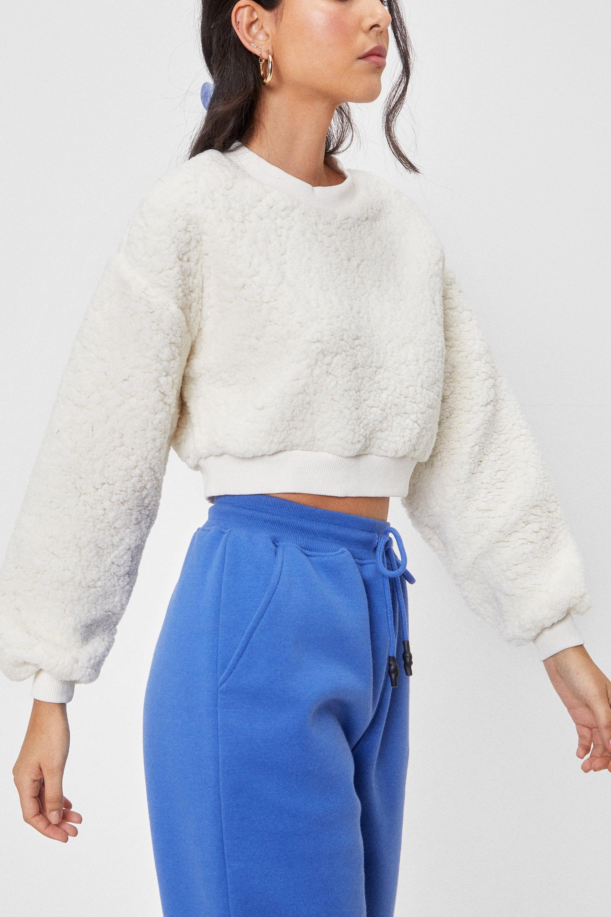 Borg of You Relaxed Cropped Sweatshirt Nasty Gal