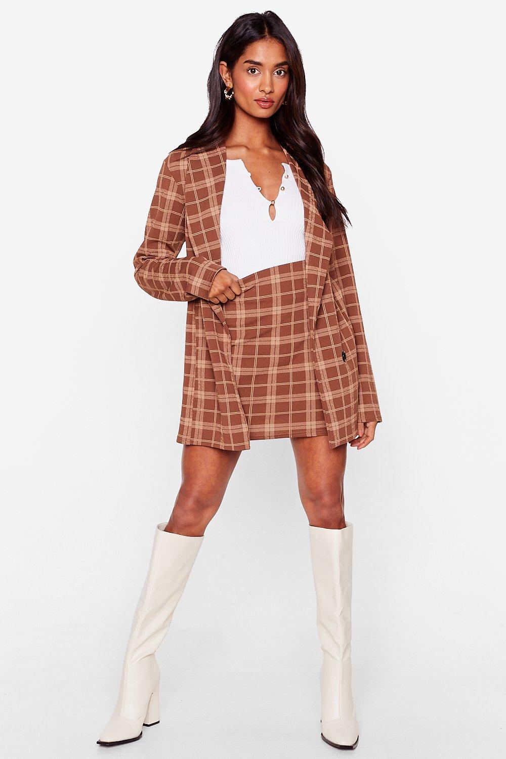 High waist plaid bodycon hotsell mini skirt