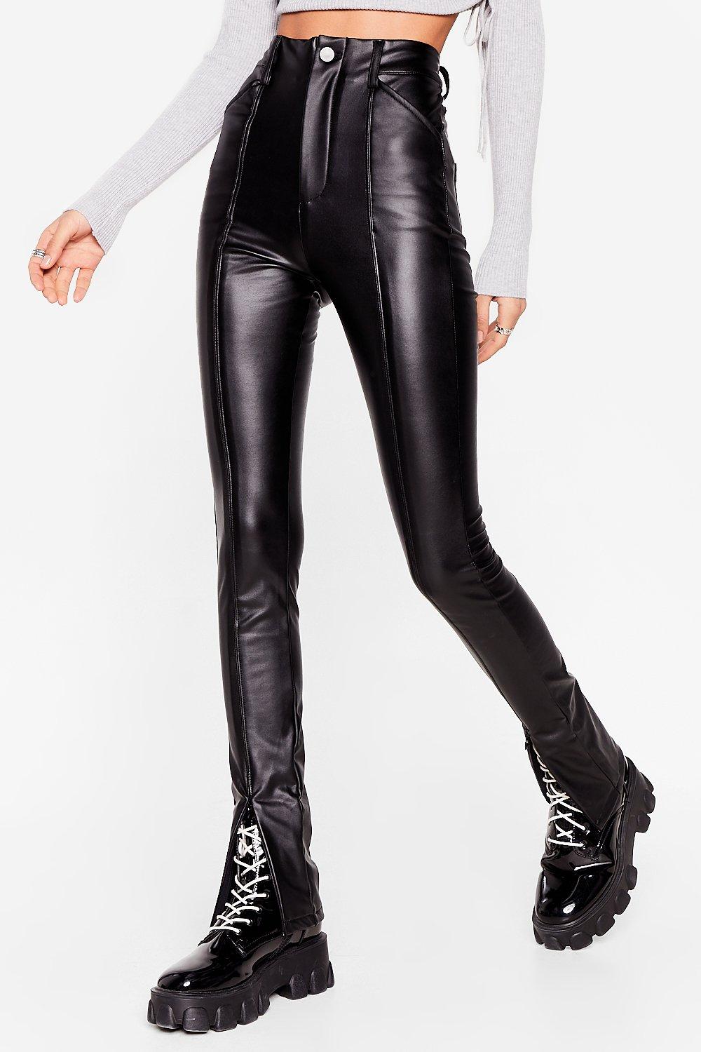 faux leather pants skinny