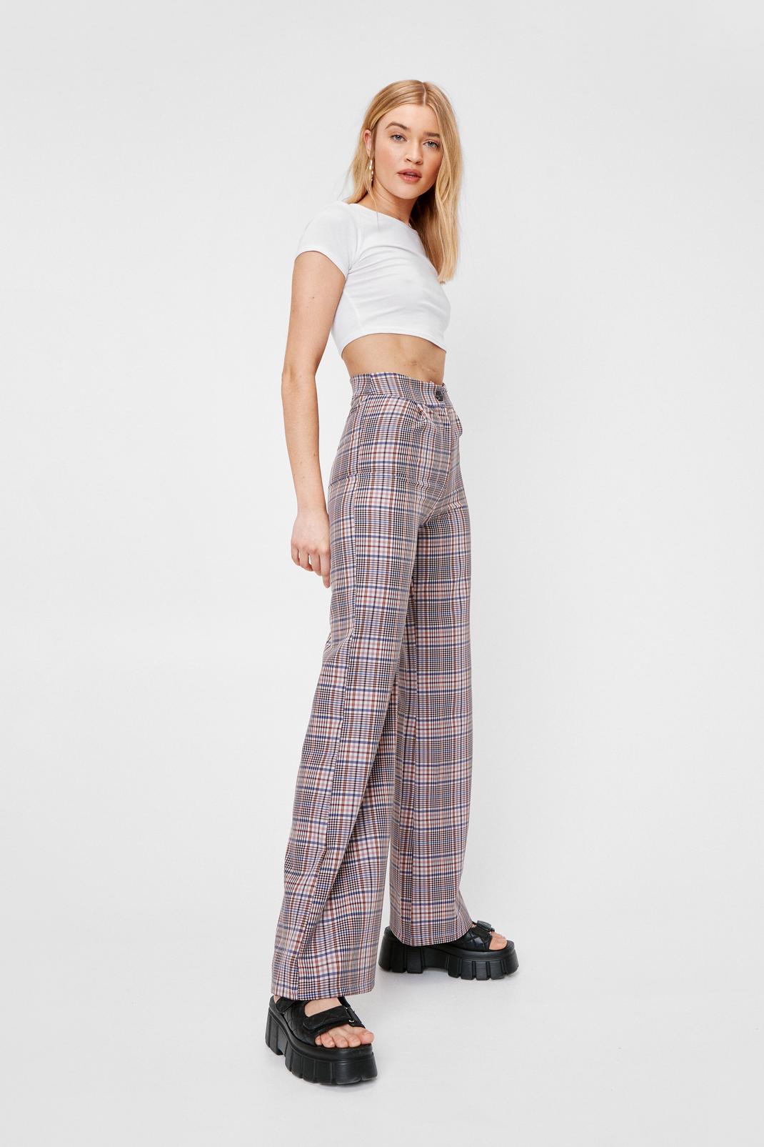 354 Go Check Yourself Wide-Leg Trousers image number 2