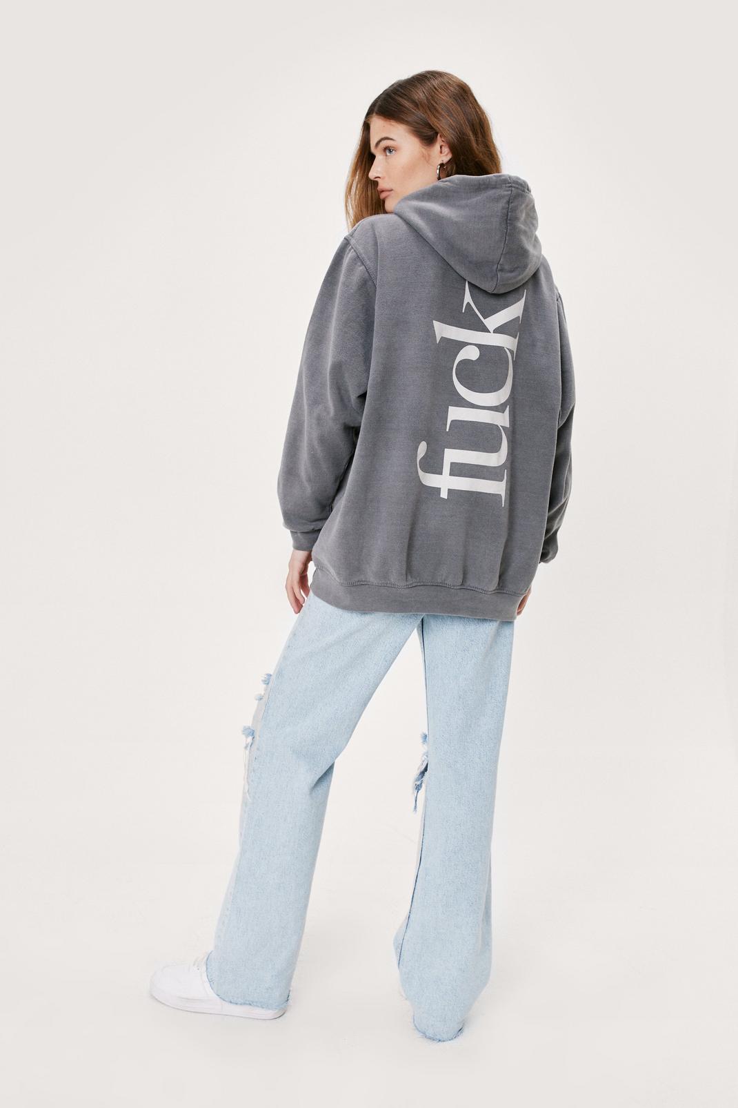 105 Fuck Oversized Graphic Hoodie image number 1