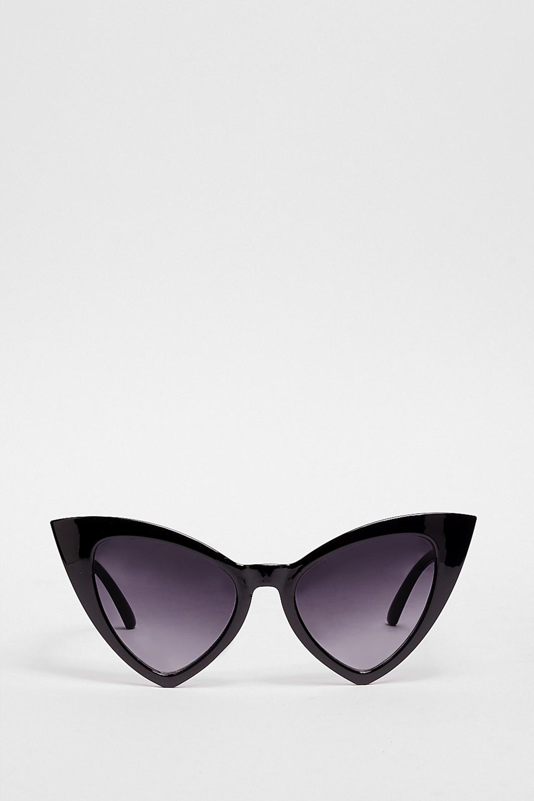 Black Tinted Cat Eye Sunglasses image number 1